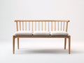 Bancos de jardín de madera 170x55x82 cm - madera natural-beige - con 3 cojines de asiento