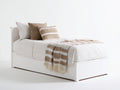 Camas individuales de madera de ingeniería 205x100x82 cm - blanco - para dormitorio juvenil e individual - diseño moderno con cabecero sencillo