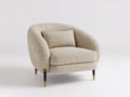 Sillones tapizados en tejido rizado 90x82x78 cm - beige - diseño moderno para salón