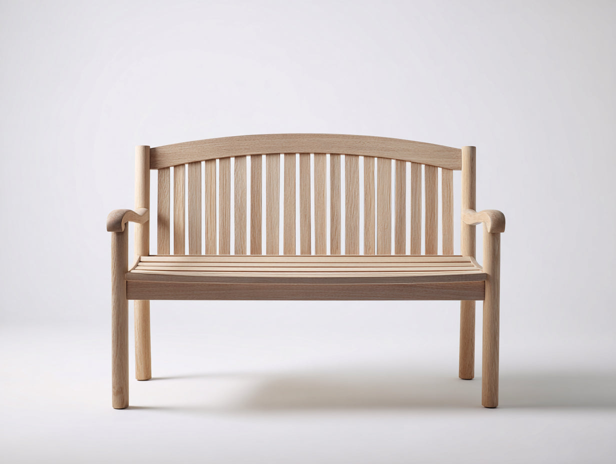 Bancos de jardín de madera 140x58x86 cm - madera natural - estilo clásico para exterior